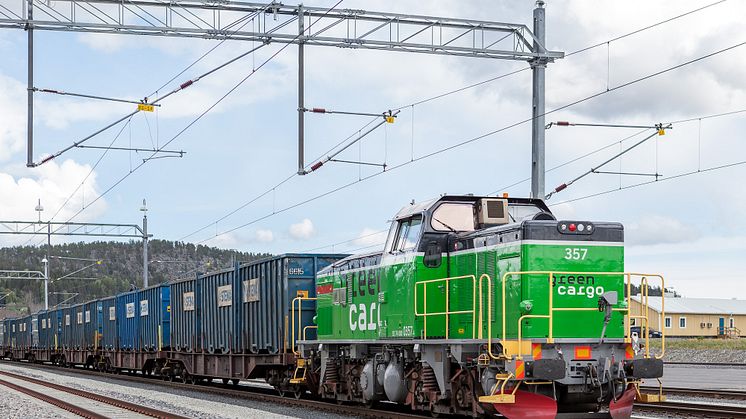 Green Cargo har ingått ett nytt femårsavtal med Stena Recycling.  Avtalet omfattar en transportvolym på 400 000 ton per år, vilket motsvarar cirka 6 000 transporter per år över hela Sverige. Foto: Green Cargo AB