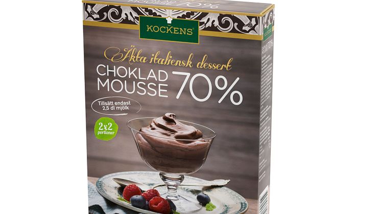Kockens Choklad Mousse 70% gör entré