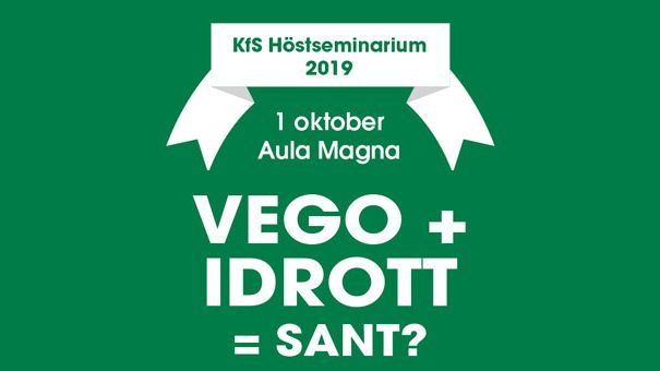 Påminnelse om höstseminarium 1 oktober: Vego + Idrott = Sant?
