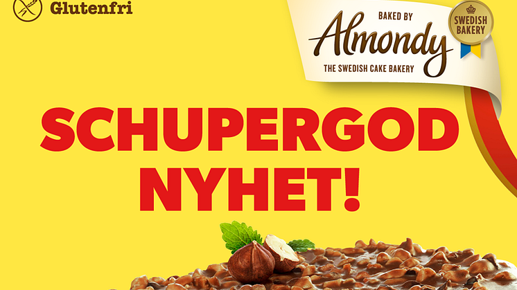 Almondy lanserar älskad chokladklassiker till fikastunden - Mandeltårta med Marabou Schweizernöt