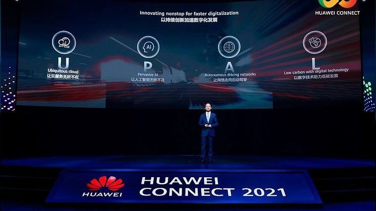 Huaweis Rotating Chairman Eric Xu talar på HUAWEI CONNECT 2021