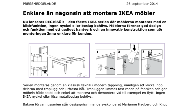 Enklare än någonsin att montera IKEA möbler