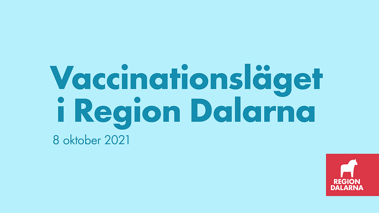 Vaccinationsläget i Region Dalarna: 8 oktober 2021