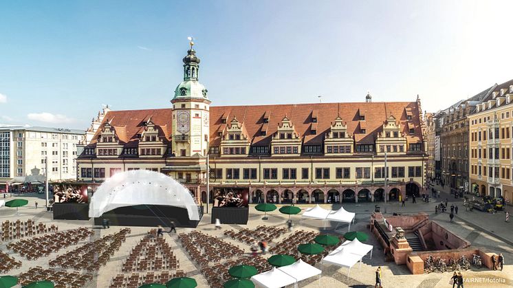 Leipziger Markt Musik - Grafik vom geplanten Aufbau © FAIRNET/ fotolia
