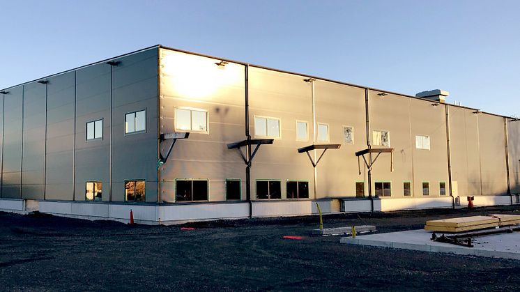 Under uppbyggnad. Beijer Byggmaterials nya butik i Mölndal den 1 november 2017. 