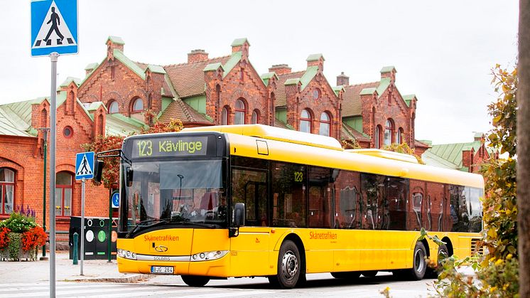 Regionbuss 123 går från Kävlinge till Lund