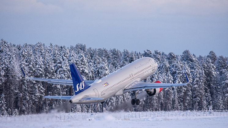 SAS takeoff for Greater Copenhagen