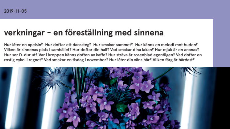 verkningar - en föreställning med sinnena