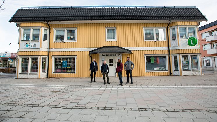 Från vänster: Claes Nordmark, Tord Lehman, Sara Rezgui, Jörgen Nordqvist. Foto: Bodens kommun/KOMM
