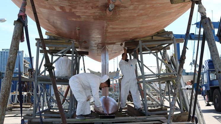 Story image - Coppercoat - last Clipper 70  re-launched, after having Coppercoat applied