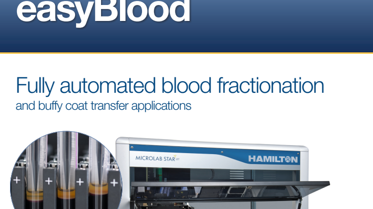 Fully automated blood fractionation with easyBlood