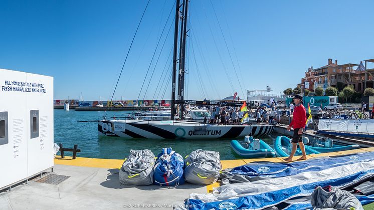 Nothing like sweet water from Bluewater for professional crews as the professional crews take to the water for the 52 SUPER SERIES launch Puerto Portals Mallorca