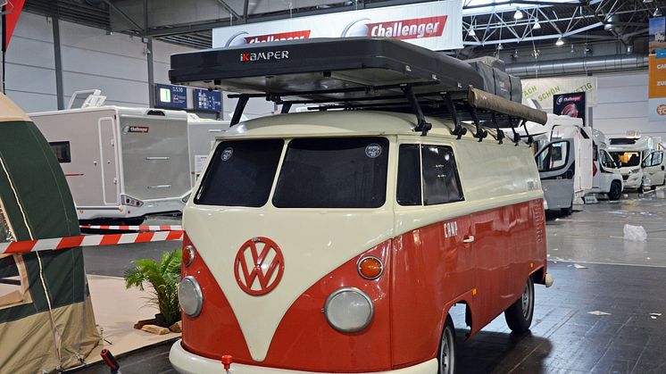Ein Klassiker: Auch der VW-Bus wird auf der Touristik & Caravaning 2019 gezeigt