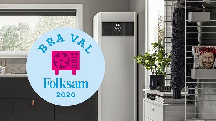 Tre av CTC:s värmepumpar har blivit utsedda till Bra val 2020 i Folksams jämförelse av värmepumpar. 