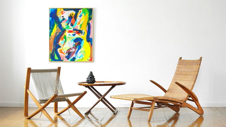 Poul Kjærholm "Bowstring Chair" and Hans J. Wegner "Dolphin Chair"