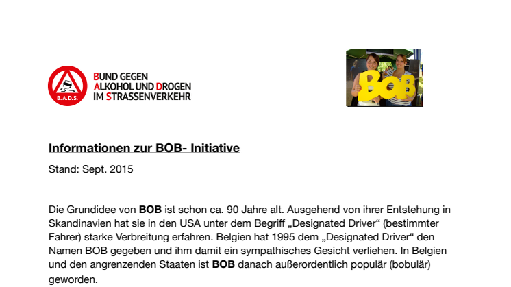 Informationen zur BOB-Initiative