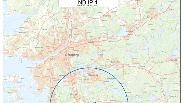 Karta över området med övervakningszon