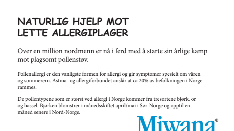 Naturlig hjelp mot lette allergiplager