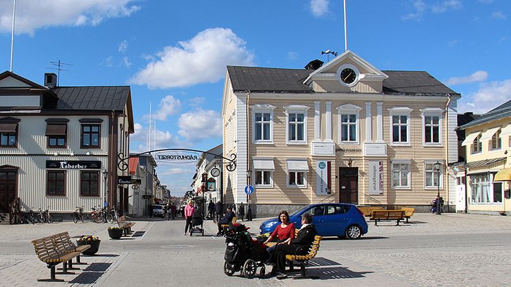 Rådhustorget kommer i samband med ombyggnationerna att bli ett gångfartsområde. Foto: Jenny Trlicik