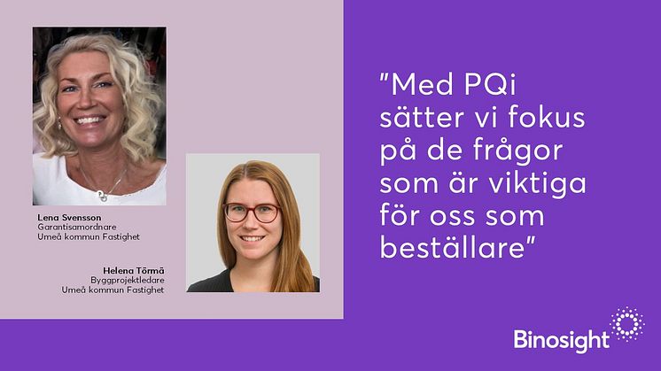 Umeå kommun Fastighet först ut med nya funktionen: Mätmallar i PQi