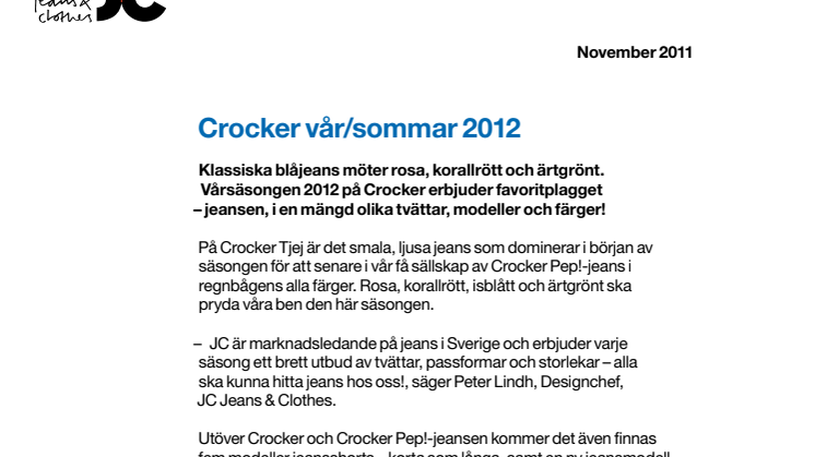 Crocker vår/sommar 2012