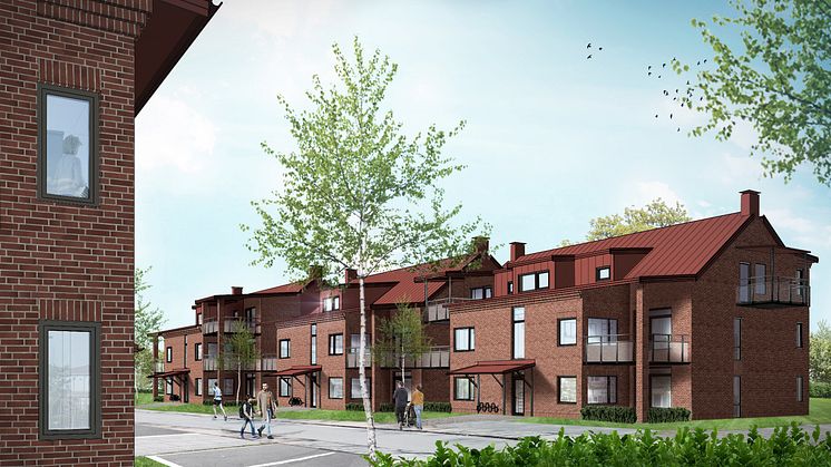 Finnvedsbostäder bygger nya lägenheter i kvarteret Väduren, Värnamo.