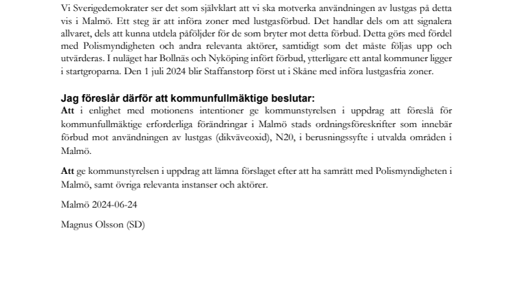 KF Malmö Motion SD Magnus Olsson Lustgas.pdf
