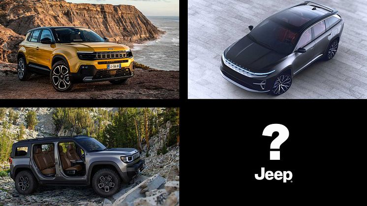 Jeep præsenterer frem mod 2025 fire fuld-elektriske SUV'er - Den første er Jeep Avenger, Car Of The Year 2023, der kommer til Danmark om et par uger