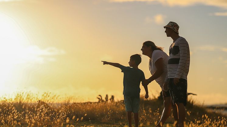 Familie på ferie