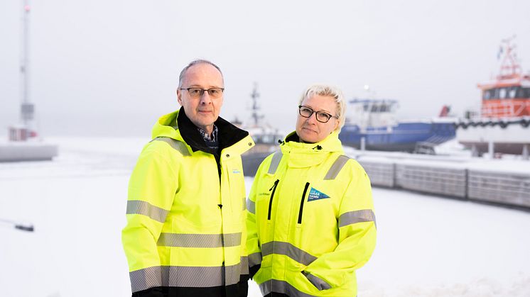 Thomas Stubbfält, samordnad byggledare och Linda Wikman, projektledare Malmporten
