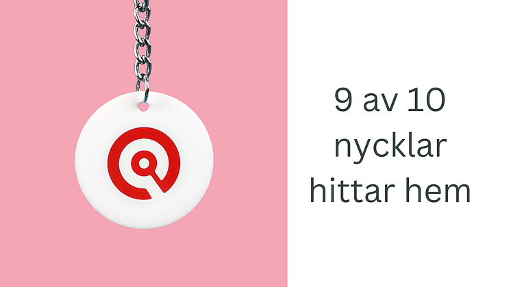 Nyckelbrickan som gör skillnad: 9 av 10 nycklar hittar hem