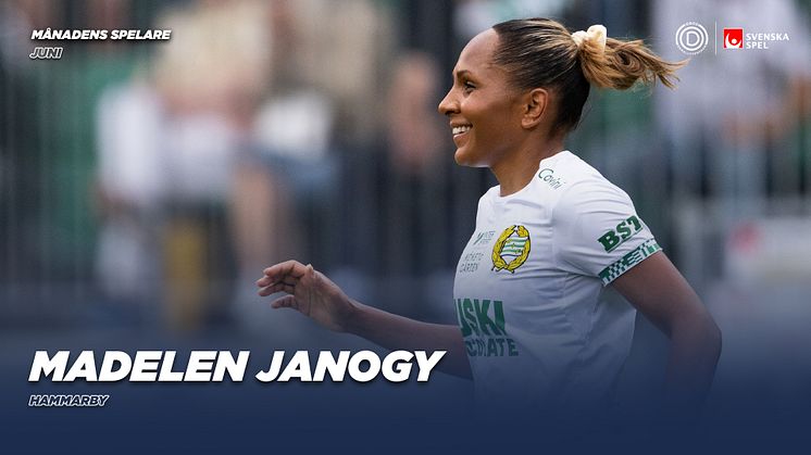 Madelen Janogy är månadens spelare i OBOS Damallsvenskan