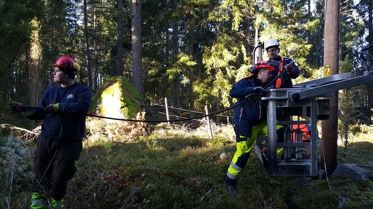 Fortsatt arbete efter stormarna Gorm och Helga