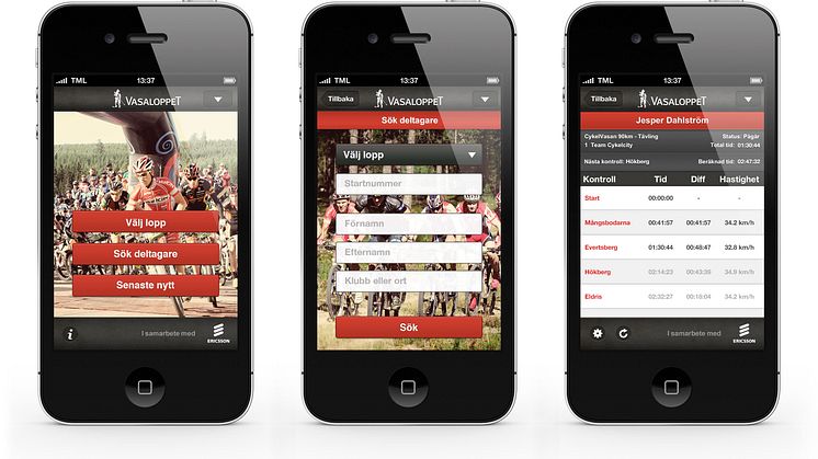 Ny app - Vasaloppet Sommar 2012 iPhone