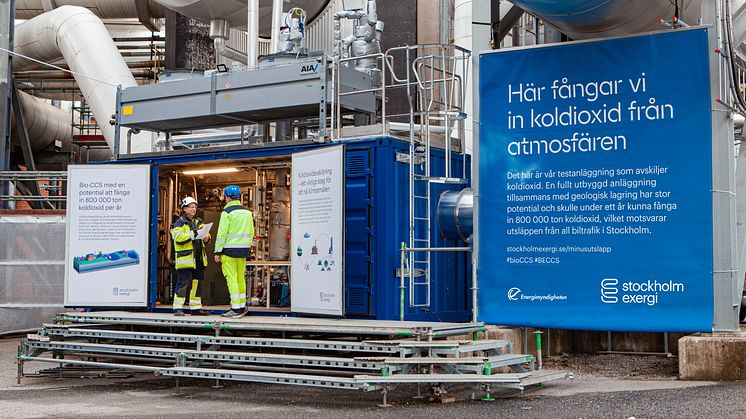 Resona har ingått ett intentionsavtal med Stockholm Exergi och deras projekt bio-CCS (Bio Energy with Carbon Capture and Storage).