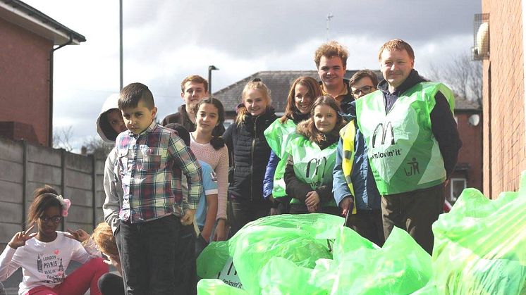 Young people spring into action with community clean-up