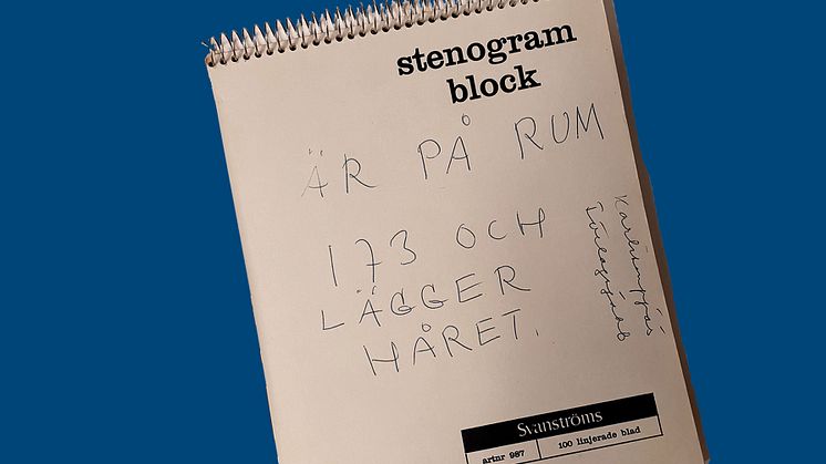 Berät­tel­ser från KB: Krume­lun­ser och kleno­di­er – Astrid Lind­grens steno­gram­block
