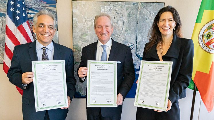 Port of Los Angeles og Copenhagen Malmö Port underskriver samarbejdsaftale om bæredygtighed og miljø