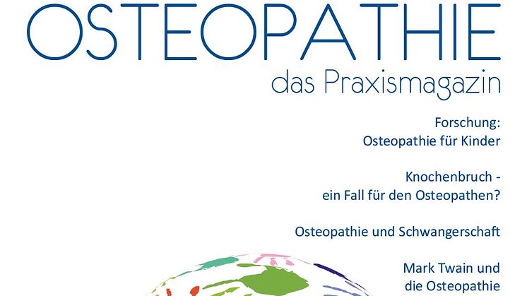 Die neue Patientenzeitung "Osteopathie - das Praxismagazin" ist in den Praxen der Mitglieder des Verbandes der Osteopathen Deutschland kostenlos erhältlich.