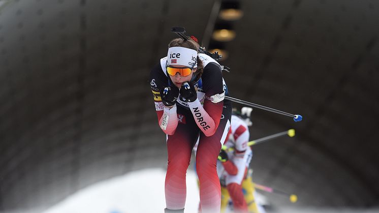 NY VERDENSCUP: Ida Lien (Simostranda IL) debuterte i verdenscupen i Nove Mesto, og reiser nå videre til Kontiolahti sammen med resten av landslaget. Foto: NTB Scanpix