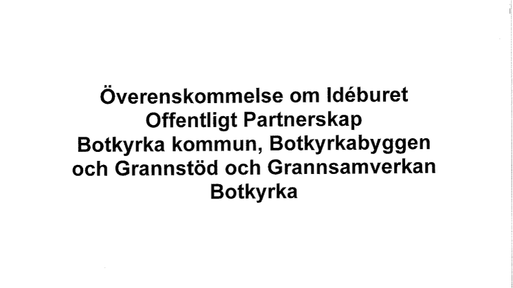 Avtal IOP Grannstöd/Grannsamverkan, Botkyrka kommun, Botkyrkabyggen