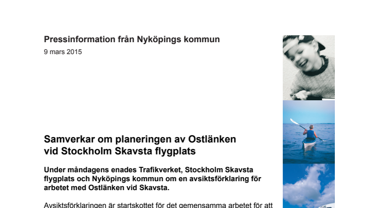 Samverkar om planeringen av Ostlänken  vid Stockholm Skavsta flygplats