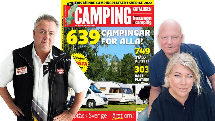 Från vänster: Anders Wallsten, Husvagn & Camping, Lars och Malin Mellstrand, Hollistay.