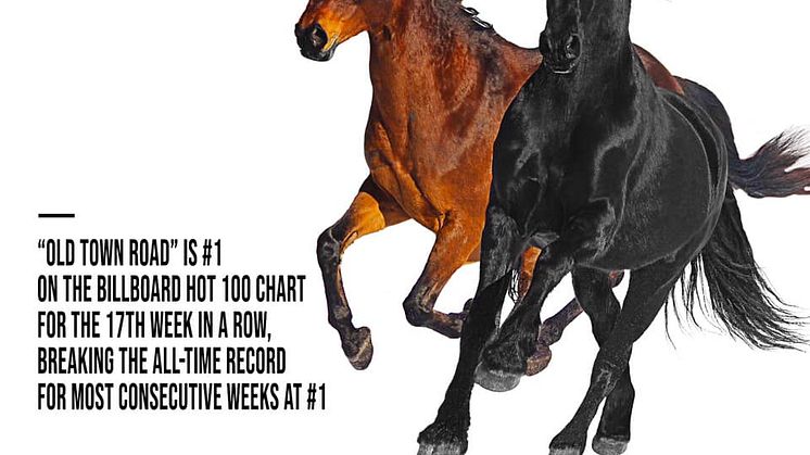 Lil Nas X skriver musikhistoria – “Old Town Road” Billboardetta i 17 veckor