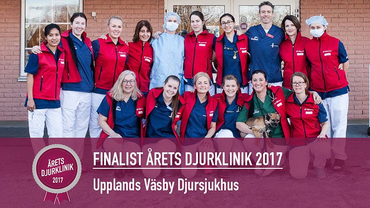 ​Upplands Väsbys Djursjukhus är finalist  i Årets Djurklinik 2017