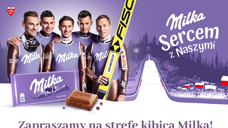 Strefa Kibica Milka na stoku w Szczyrku  – baw się z fioletową krową i bądź Sercem z Naszymi Skoczkami!