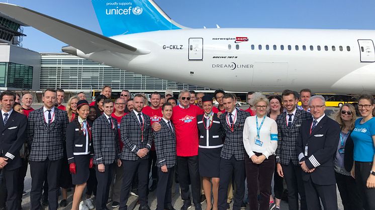 Norwegians UNICEF-fly er på vej til Yemen med nødhjælp