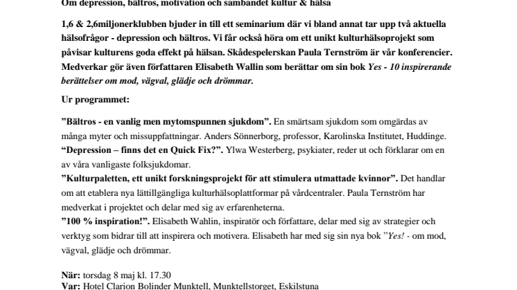 Om depression, bältros, motivation och sambandet kultur & hälsa