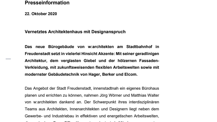 Pressetext w:architekten_ARC