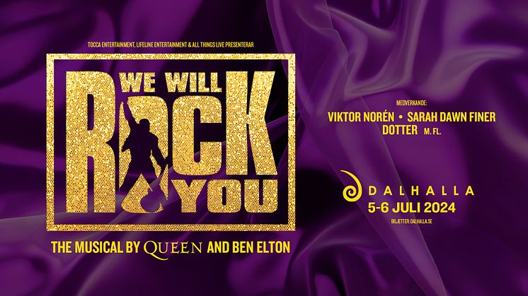 Queen-musikalen We Will Rock You till Dalhalla i sommar – Sarah Dawn Finer, Viktor Norén och Dotter i huvudrollerna